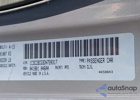 2013 Chrysler 200 Limited from USA, damaged, VIN 1C3CCBCG3DN720317